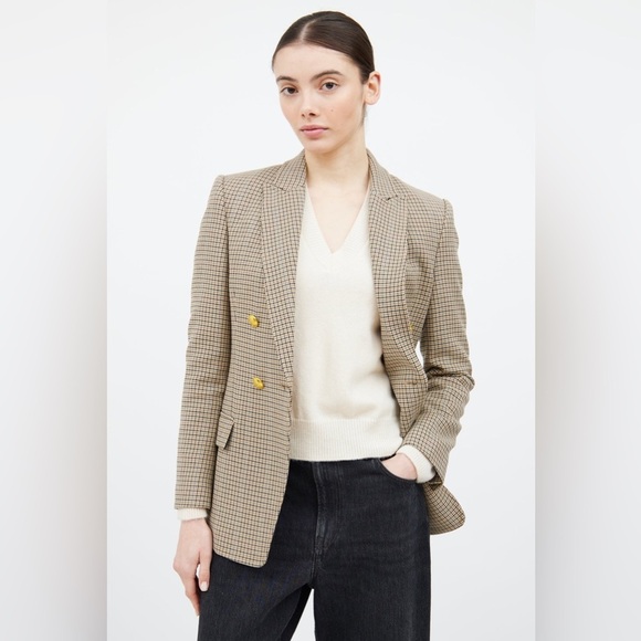 A.L.C. Double-Breasted Sedgwick Houndstooth Plaid Blazer - Size US 4 - Picture 4 of 15